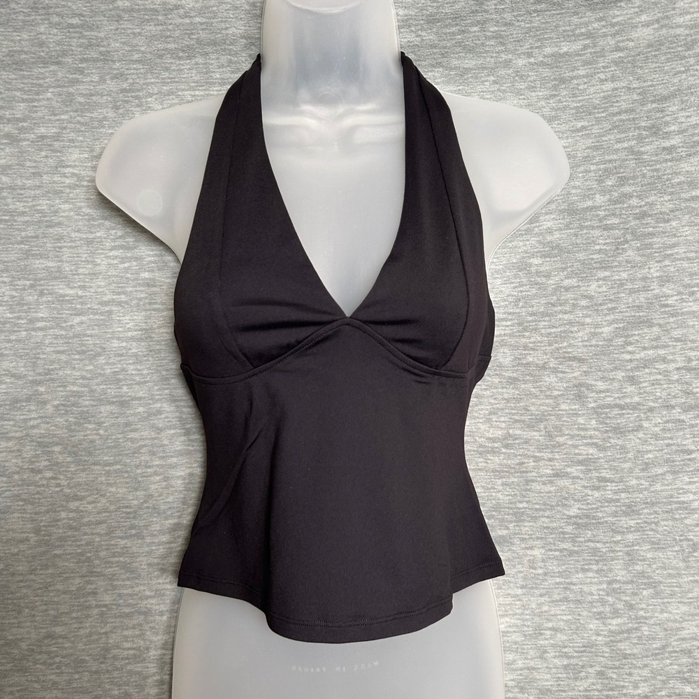 Free People Intimately Still Here Halter Cami Womens Small‎ Black Festival
